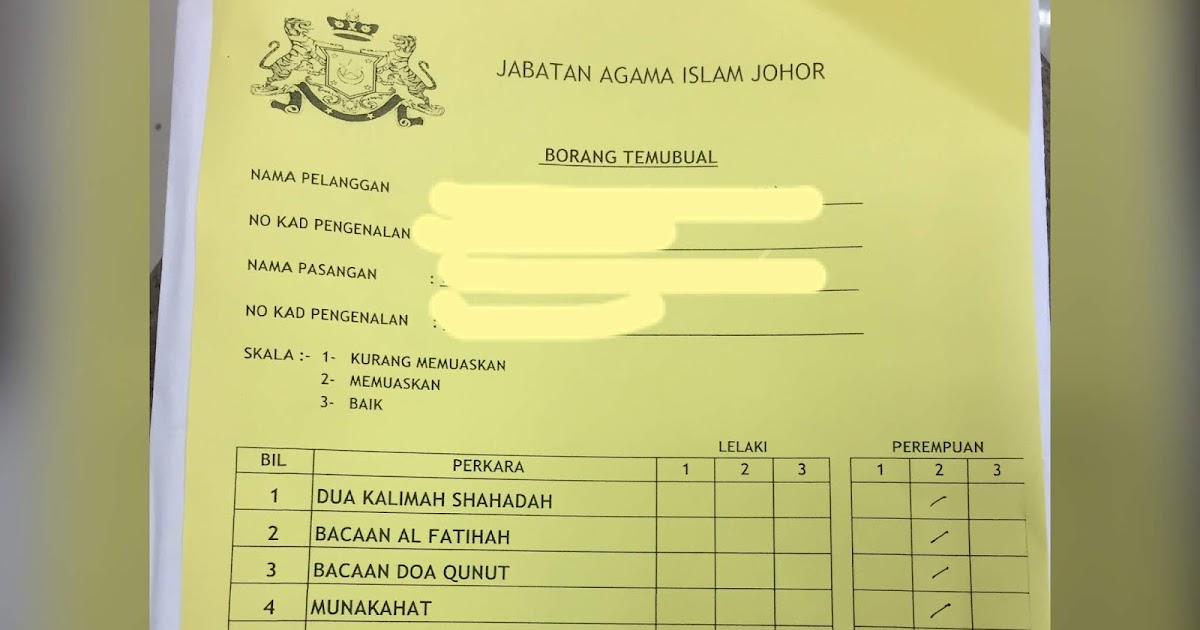 Soalan Temuduga Borang Nikah - Hellowinp