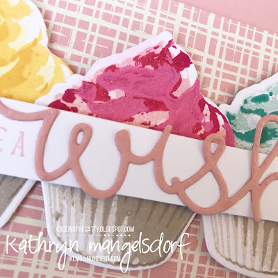 Stampin' Up! Sweet Cupcake & Cupcake Cutout Framelits Die, Birthday Card created by Kathryn Mangelsdorf