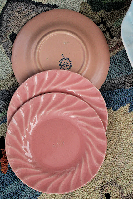 Vintage Pink Scalloped California Dishes