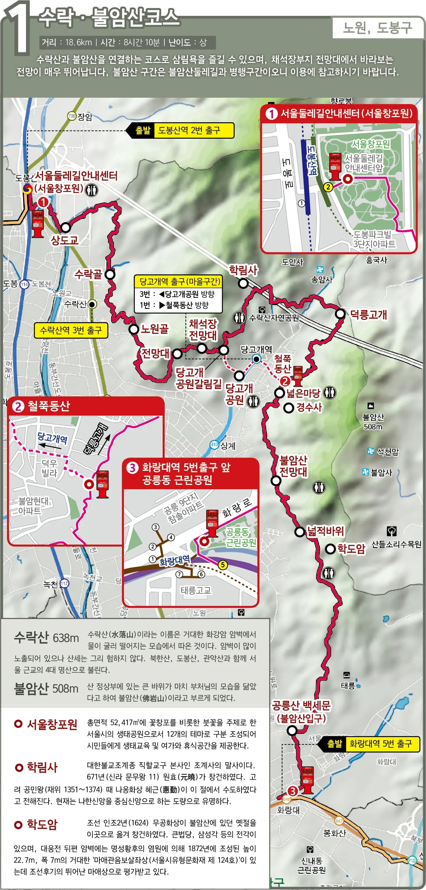 서울-둘레길-1코스-수락산-불암산-경로-지도