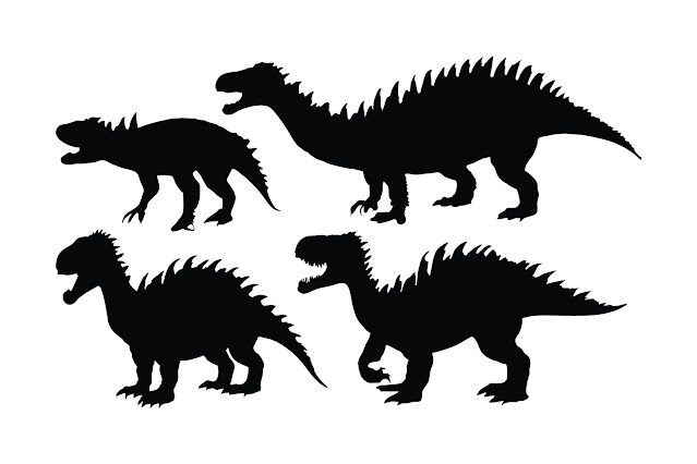 Carnivore dinosaur silhouette vector free download