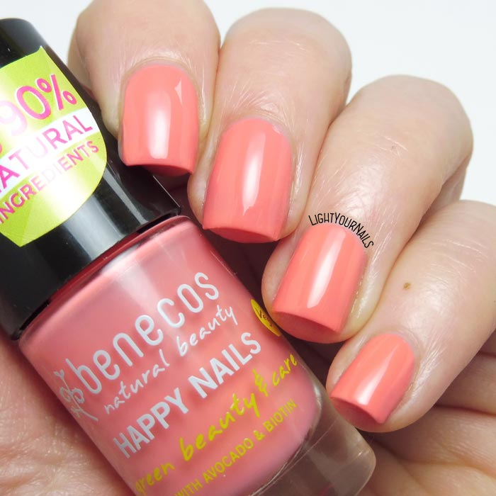 Smalto color pesca Benecos Peach Sorbet peach colored nail polish #nails #unghie #lightyournails #benecos