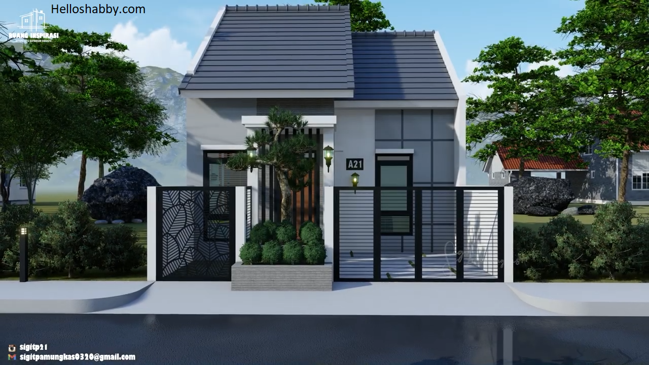 Desain Rumah Ukuran 6 X 11 M 1 Lantai Model Minimalis Dengan Batu Alam HelloShabbycom Interior And Exterior Solutions