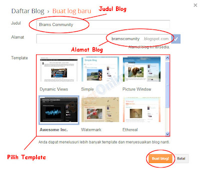 Cara Membuat Blog di Blogspot