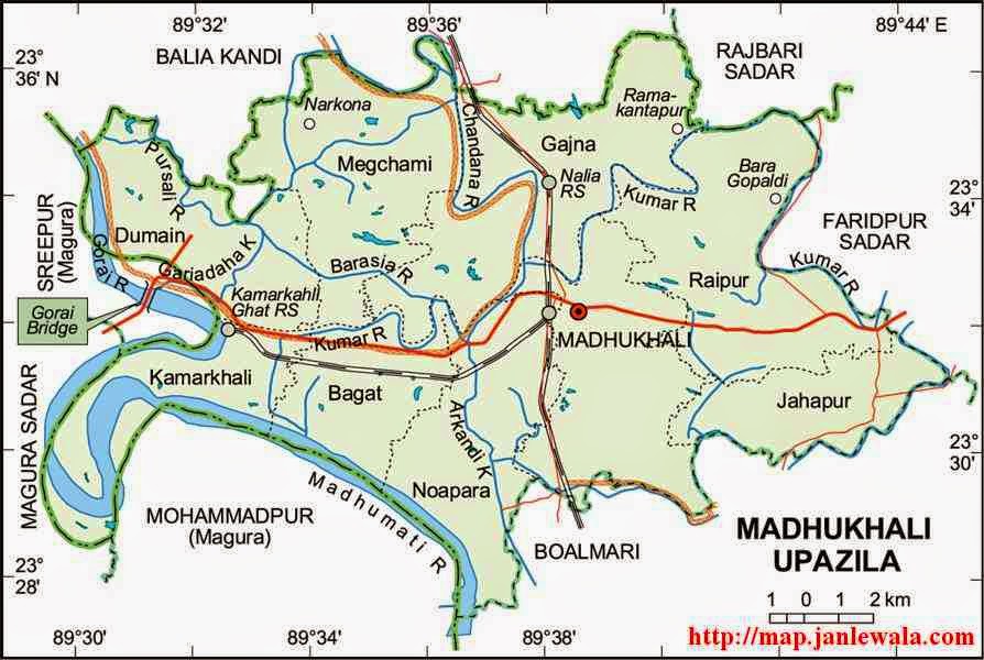 madhukhali upazila map of bangladesh