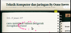 cara membuat tulisan bergerak mengikuti crusor