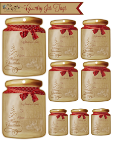 Country Jar Tags