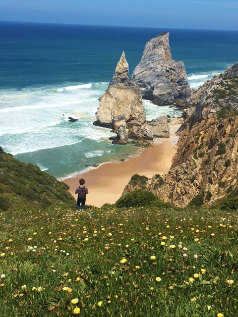 portugal, travel lisbon, lisbon, sintra portugal, praia da ursa, white pants, leather jacket, zara outfit for summer, travel blogger, toronto fashion blogger, best places to travel, where to travel in portugal, sashadollcloset outfit