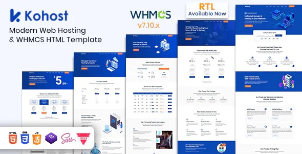 Best Modern Web Hosting & WHMCS Template