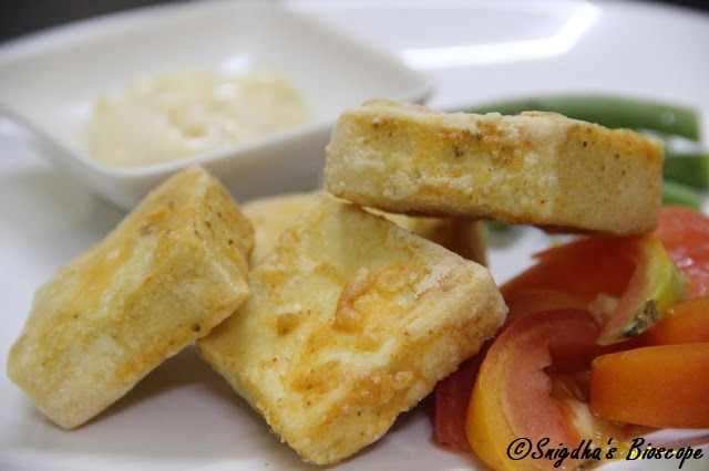 Crispy Tofu fry in Indian Spices