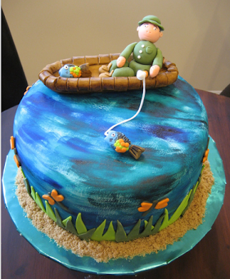 fishing birthday cakes for men