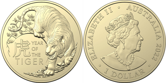 Australia 1 dollar 2022 - Year of the Tiger