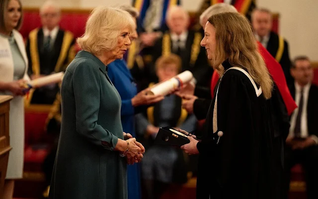 Queen Camilla and the Duchess of Gloucester presented the Queen's Anniversary Prizes for Higher and Further Education