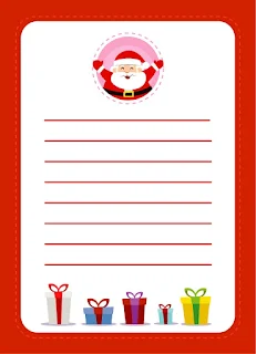 Papel para la Carta a Santa Claus para Imprimir Gratis. 