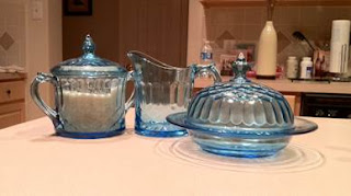 Family heirloom Depression glass serve ware