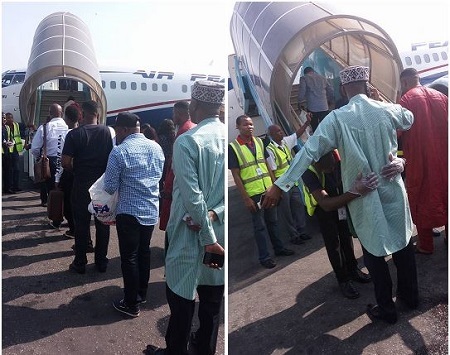 See How Minister of Transportation, Rotimi Amaechi Was Searched At Lagos Airport (Photos)