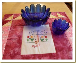 Pink March in April with Blue bowls