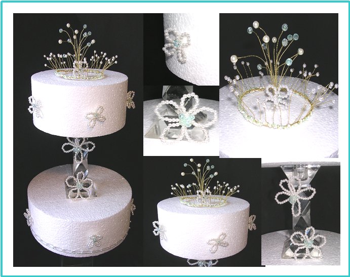 Pearl tiered wedding cake Further details HERE