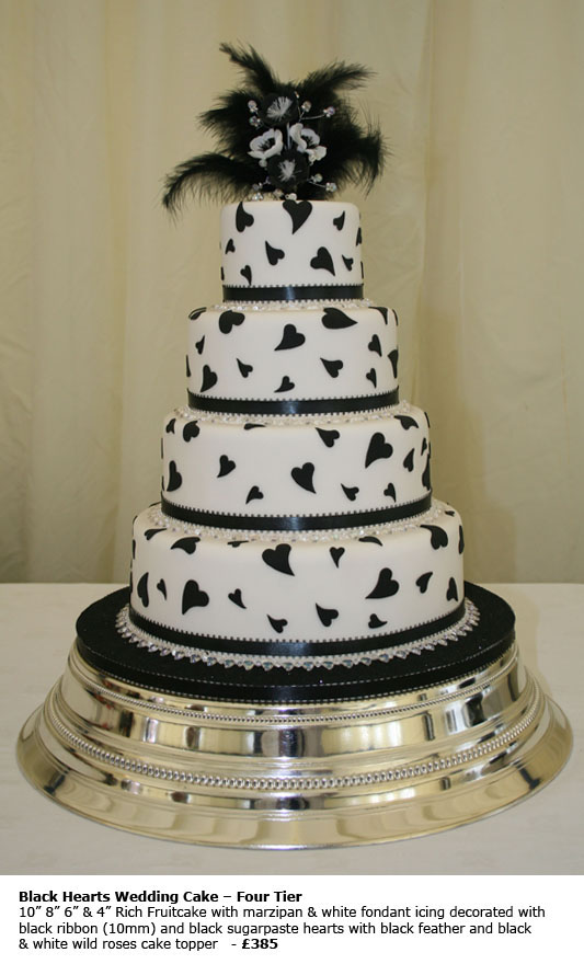 flower cake toppers for wedding cakes. Black Hearts Wedding Cake