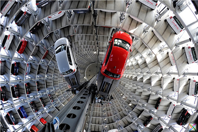 World largest car parking in Germany buildings infrastructure strange architecture Garage Images