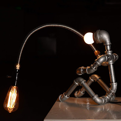 Fishing Man Figurine Table Lamp, Desk Lamp From Mr.J + Mr.C