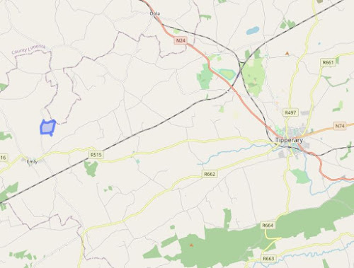Map showing location of Rodus in County Tipperary