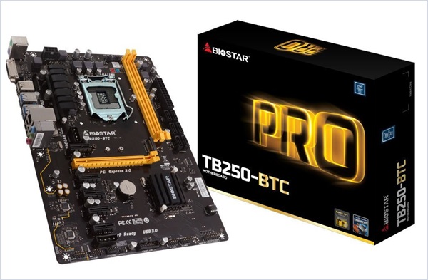 Biostar Motherboard TB250 BTC LGA1151 Express Core i7-i5-i3