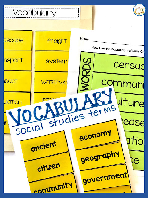 social studies inquiries vocabulary