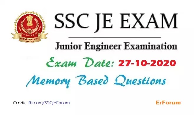 ssc-je-27-oct-2020-memory-based-question