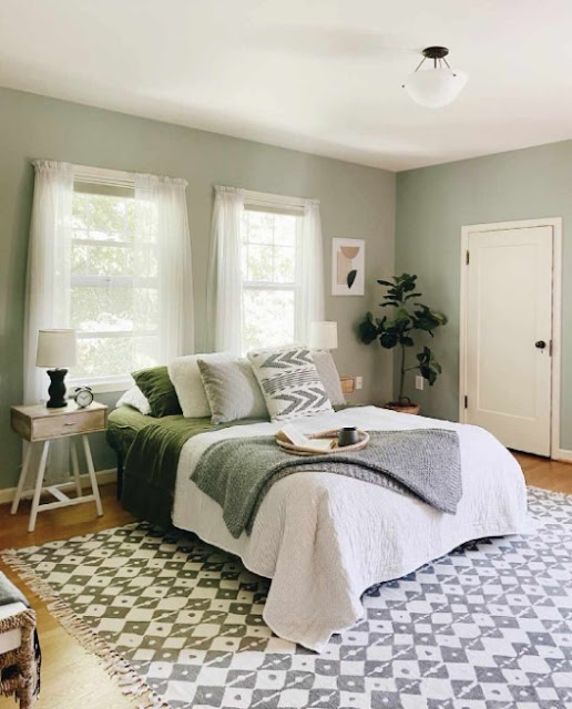 light sage green paint bedroom