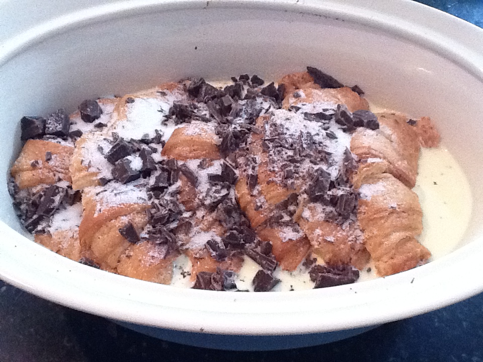 The Rachel Allen Easy Meals Challenge By Lynda Day 101 Chocolate Croissant Bread And Butter Pudding