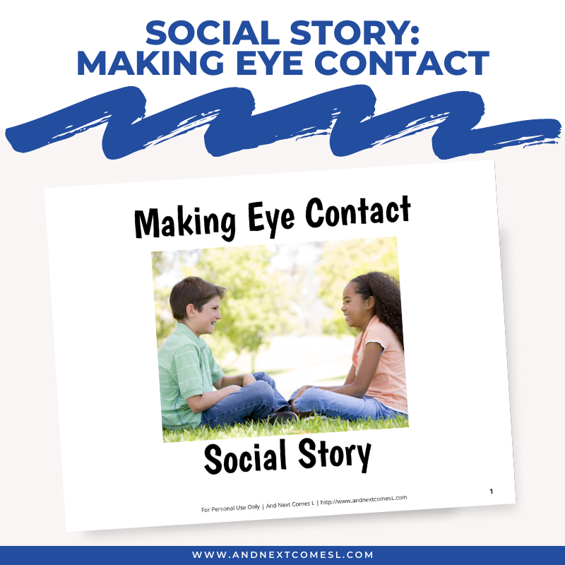 Eye contact social story