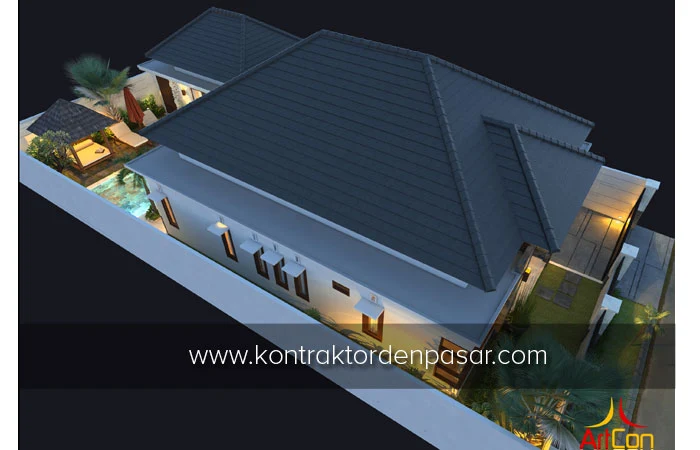 Desain Rumah 1 Lantai Luas 215 M2 4 Kamar Bu Angelia Kupang