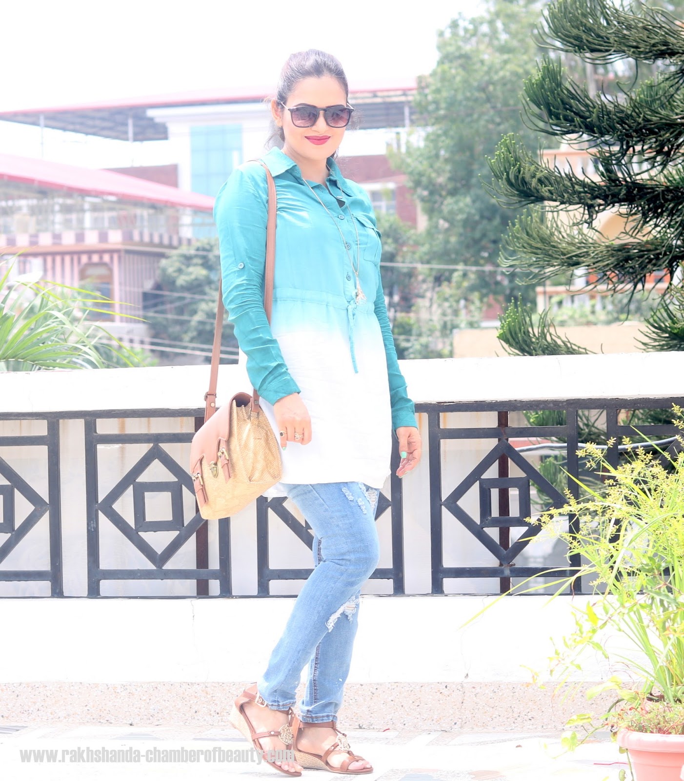 Ombre shirt dress, wsdear, Indian fashion blogger, Chamber of Beauty