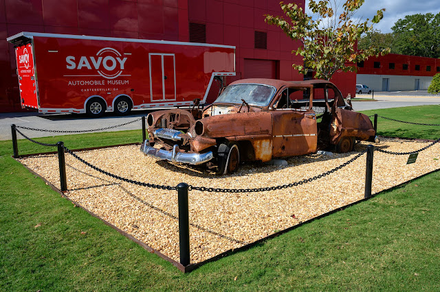 Outside you will find the museum's namesake. The Savoy Automobile Museum was named after the 1954 Plymouth Savoy that was found on site when the museum began clearing the land for construction.