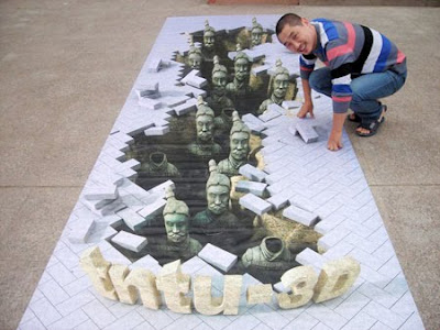 Amazing 3D Chalk Drawing Seen On lolpicturegallery.blogspot.com