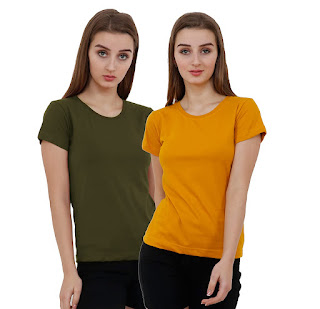 Women's V Neck Shirts Loose Casual Fashion Tops Cute Basic Tees with Front Pocket