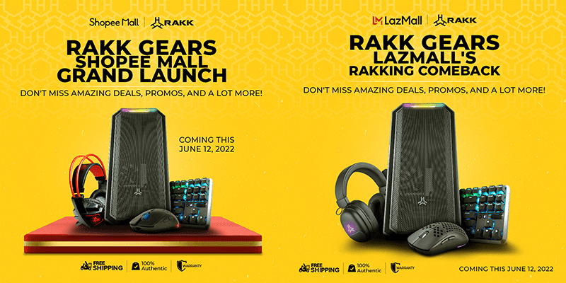 RAKK Gears launches official Shopee Mall and LazMall stores