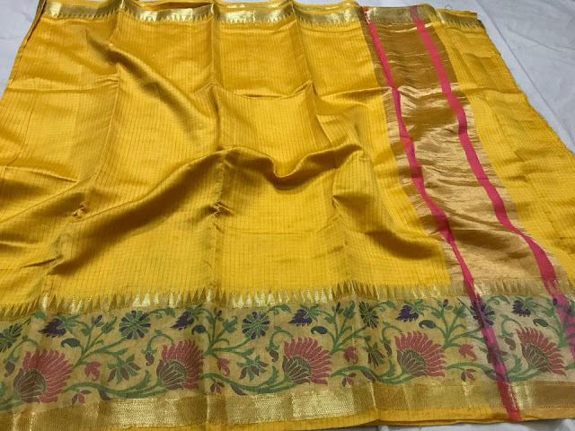 Kanchi koravai sarees with Paithani border buy online sarees 