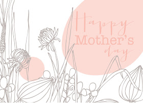 LostBumblebee ©2014 Mother's Day Card 5x7 Free Printable Personal use 