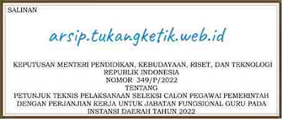 Kepmendikbudristek Nomor 349/P/2022