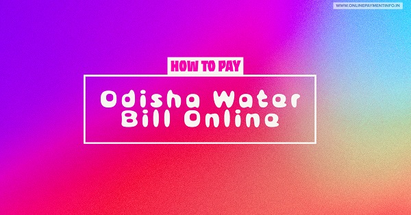 odisha water bill online