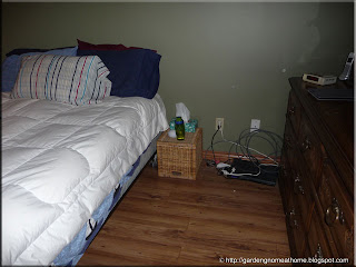 master bedroom makeshift night stands