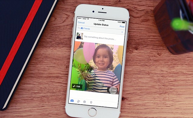 how to share live photos on facebook using iPhone 6s