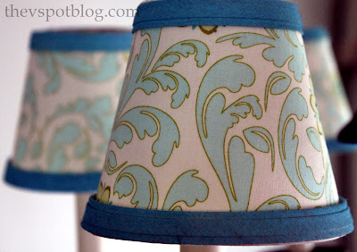 DIY: How to Recover Plain White Lampshades with Fabric and Paint