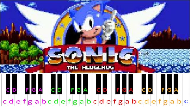 Green Hill Zone (Sonic Theme) Piano / Keyboard Easy Letter Notes for Beginners