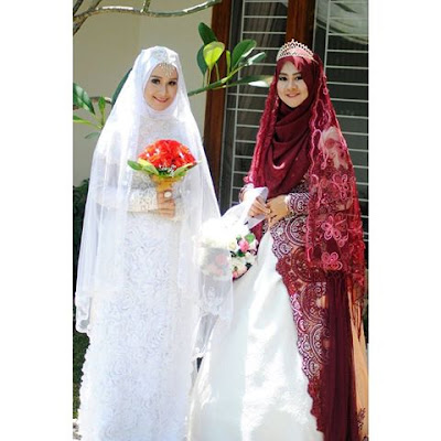 gaun pengantin muslimah syar'i, gaun pengantin muslimah terindah, model baju pengantin muslim sederhana