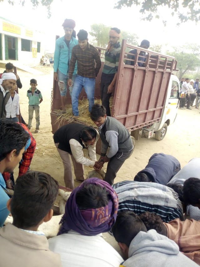 कसाईओ के खिलाफ थाना सासनी में कराया मुक़दमा दर्ज