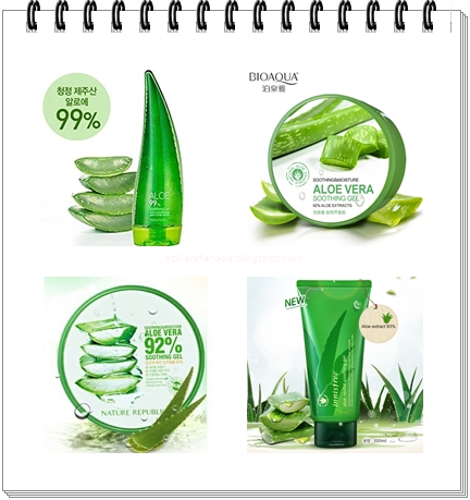 Beberapa brand aloe vera gel dari produsen berbeda Berbagai Manfaat Aloe Vera Gel, Nomor 17 Pasti Anda Mau!