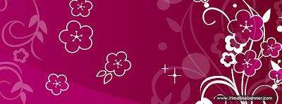 Abstract Pink Flowers Facebook Timeline Cover